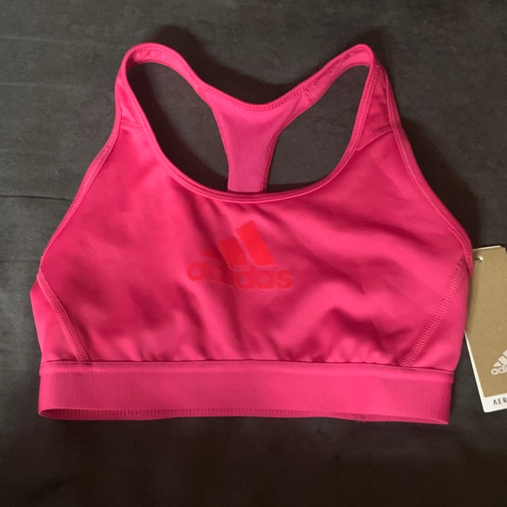 NWT Adidas Women's Vibrant Pink Training Active Bra